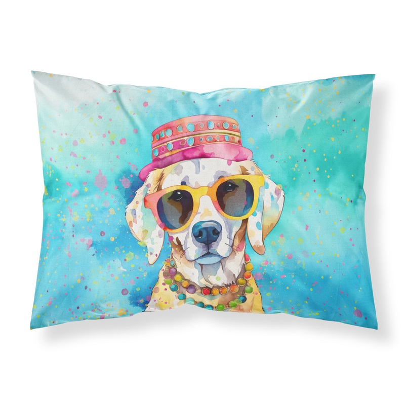Hippie Dawg Standard Pillowcase  Artistic Decorative Front, White Back