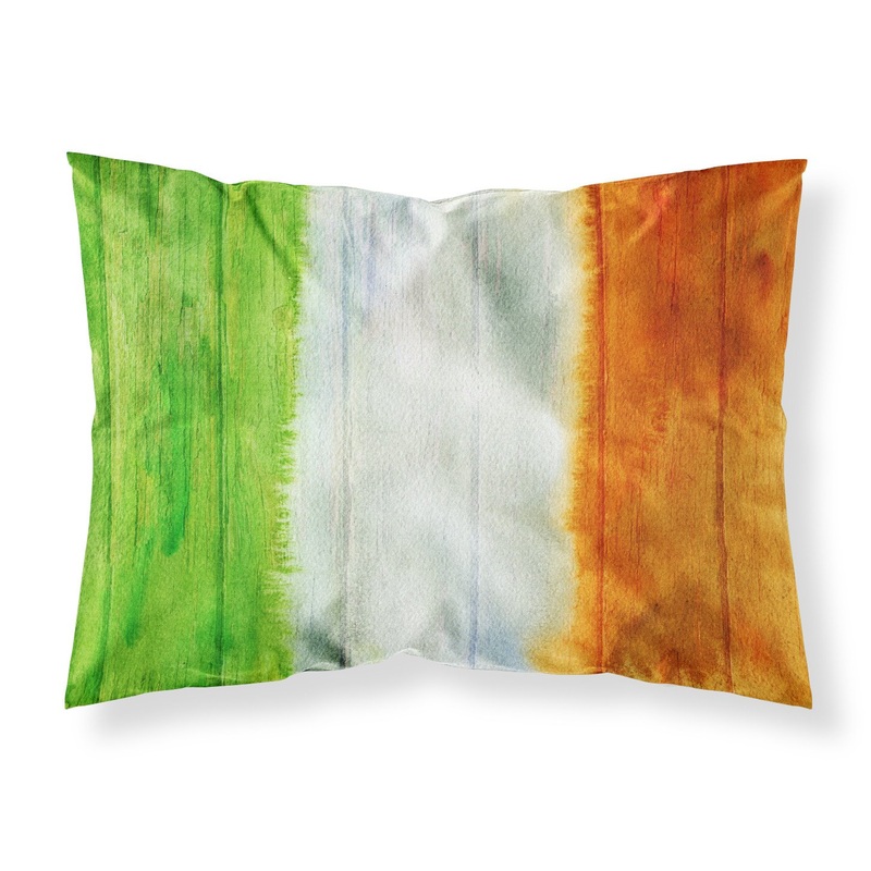 Irish Flag on Wood Fabric Standard Pillowcase  Artistic Decorative Front, White Back BB5753PILLOWCASE