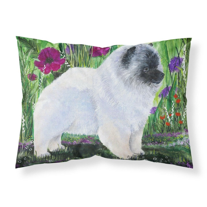 Keeshond Standard Pillowcases  Artistic Decorative Front, Crisp White Back