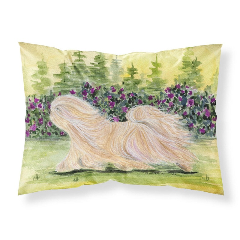 Lhasa Apso Standard Pillowcases  Artistic Decorative Front, Crisp White Back