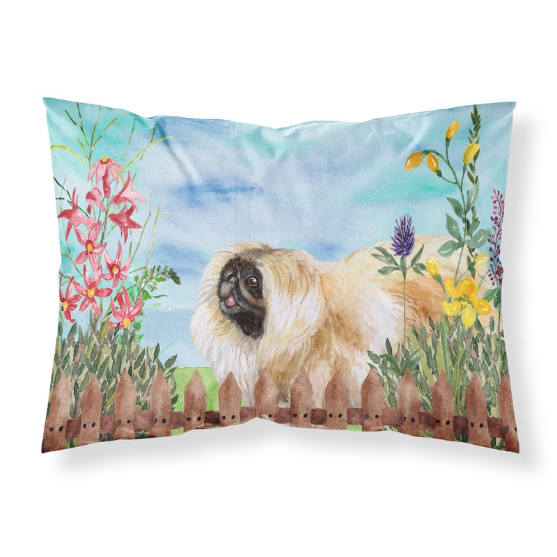 Pekingese Spring  Standard Pillowcase  Artistic Decorative Front, White Back CK1243PILLOWCASE