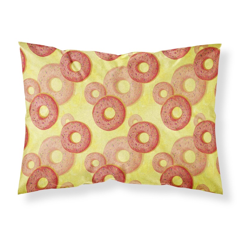 Watercolor Just Donuts Fabric Standard Pillowcase  Artistic Decorative Front, White Back BB7561PILLOWCASE