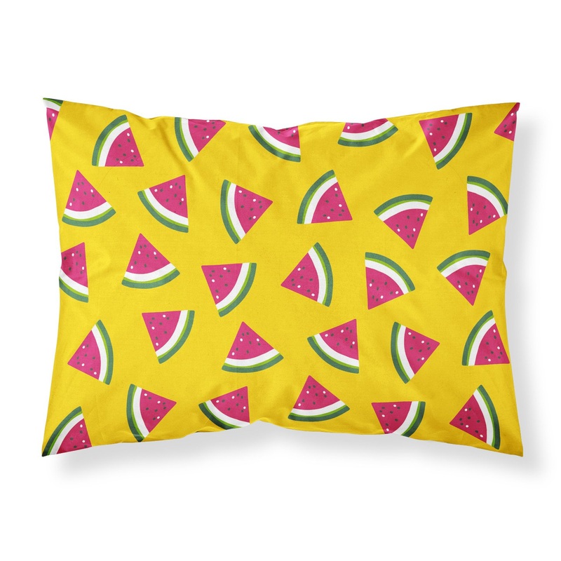 Watermelon on Yellow Fabric Standard Pillowcase BB5144PILLOWCASE