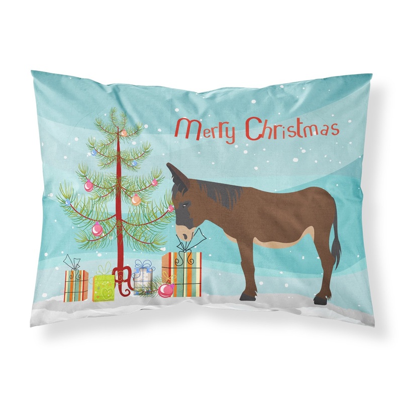 Zamorano-Leones Donkey Christmas Fabric Standard Pillowcase  Artistic Decorative Front, White Back BB9220PILLOWCASE
