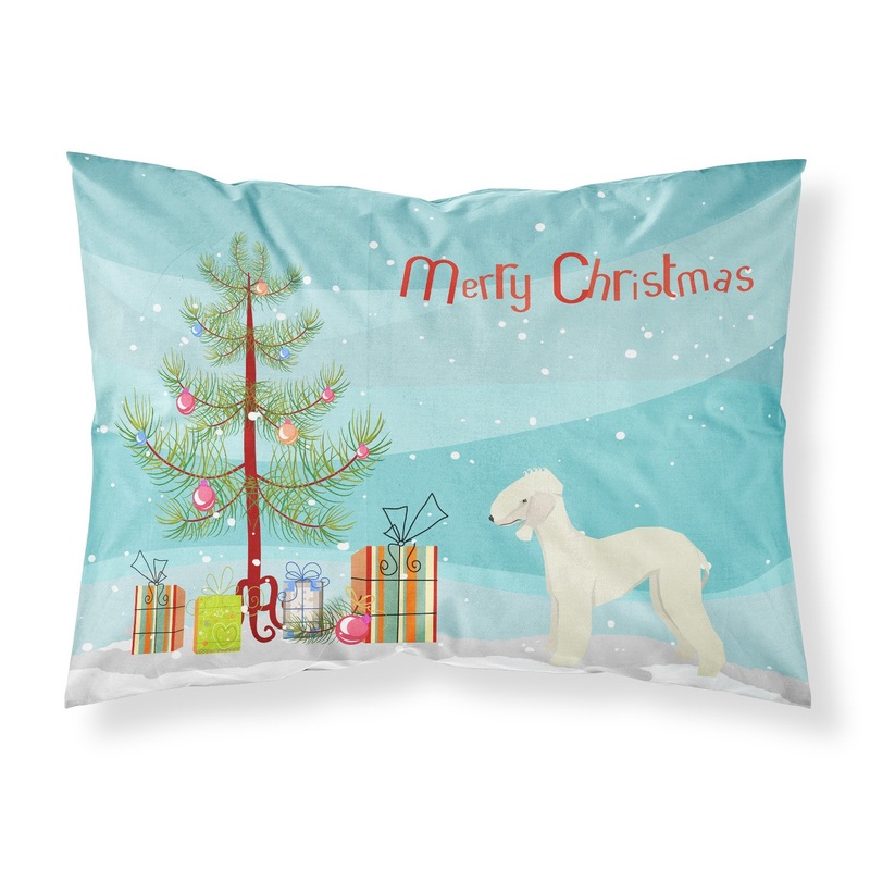 Bedlington Terrier Christmas Tree  Standard Pillowcase  Artistic Decorative Front, White Back CK3520PILLOWCASE