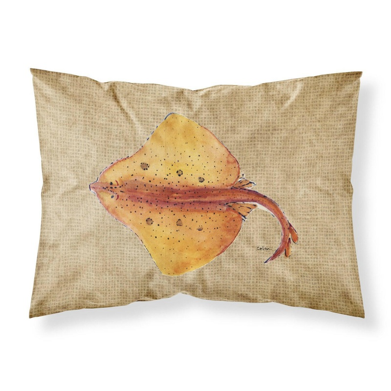 Blonde Ray Stingray Standard Pillowcases  Artistic Decorative Front, Crisp White Back