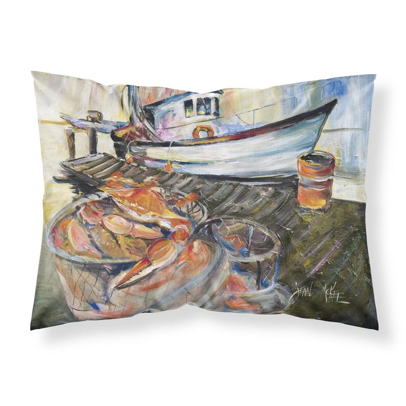 Blue Crab Trap Fabric Standard Pillowcase  Artistic Decorative Front, White Back JMK1104PILLOWCASE
