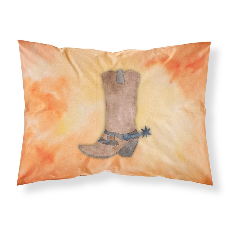 Cowboy Boot Watercolor Fabric Standard Pillowcase  Artistic Decorative Front, White Back BB7371PILLOWCASE