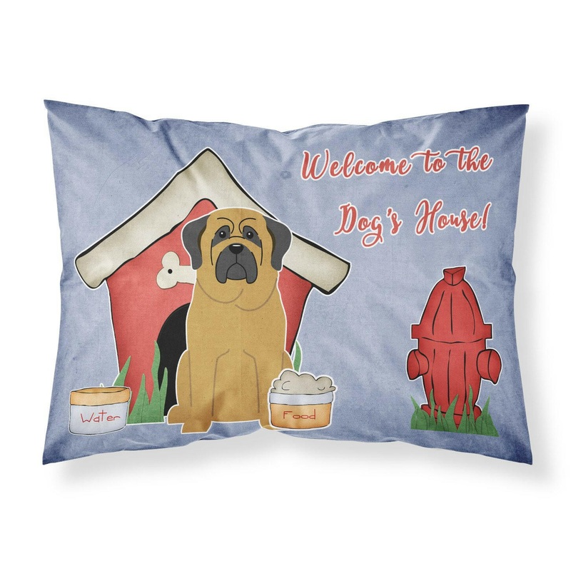 Dog House Collection Mastiff Fabric Standard Pillowcase  Artistic Decorative Front, White Back BB2772PILLOWCASE
