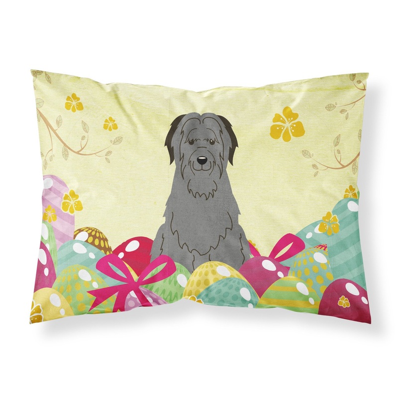 Easter Eggs Briard Black Fabric Standard Pillowcase  Artistic Decorative Front, White Back BB6081PILLOWCASE