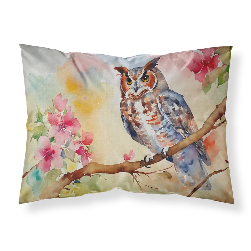 Eastern Screech Owl Standard Pillowcase  Artistic Decorative Front, White Back