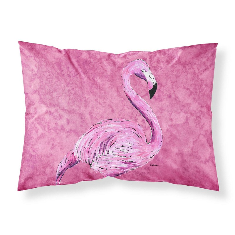 Flamingo on Pink Standard Pillowcases  Artistic Decorative Front, Crisp White Back