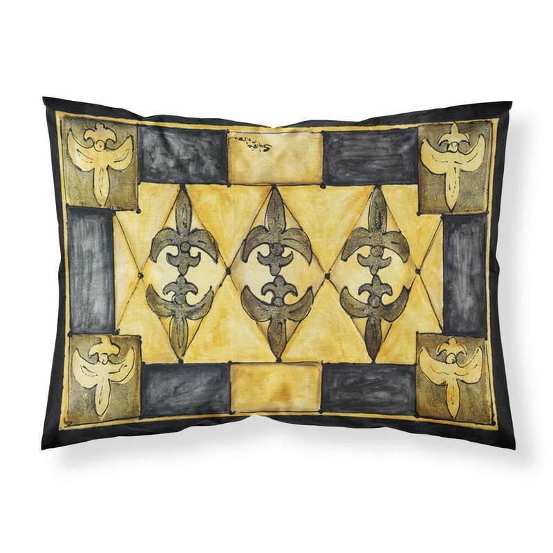 Fleur de lis Standard Pillowcases  Artistic Decorative Front, Crisp White Back