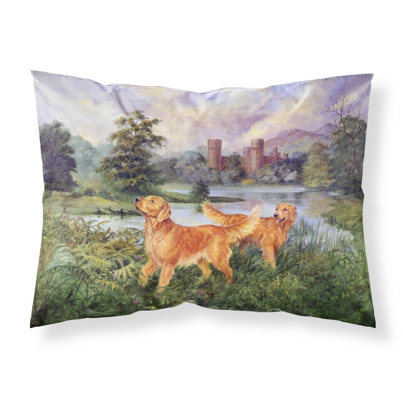 Golden Retrievers Fabric Standard Pillowcase  Artistic Decorative Front, White Back HEH0098PILLOWCASE