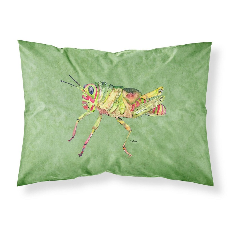 Grasshopper on Avacado Standard Pillowcases  Artistic Decorative Front, Crisp White Back