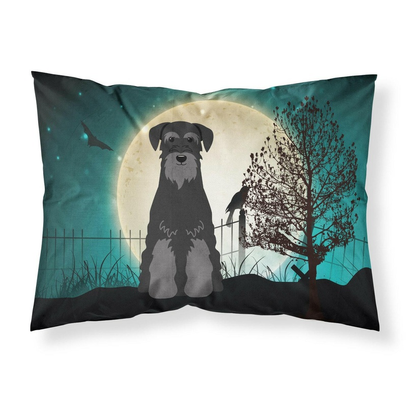 Halloween Scary Standard Schnauzer Black Fabric Standard Pillowcase  Artistic Decorative Front, White Back BB2222PILLOWCASE