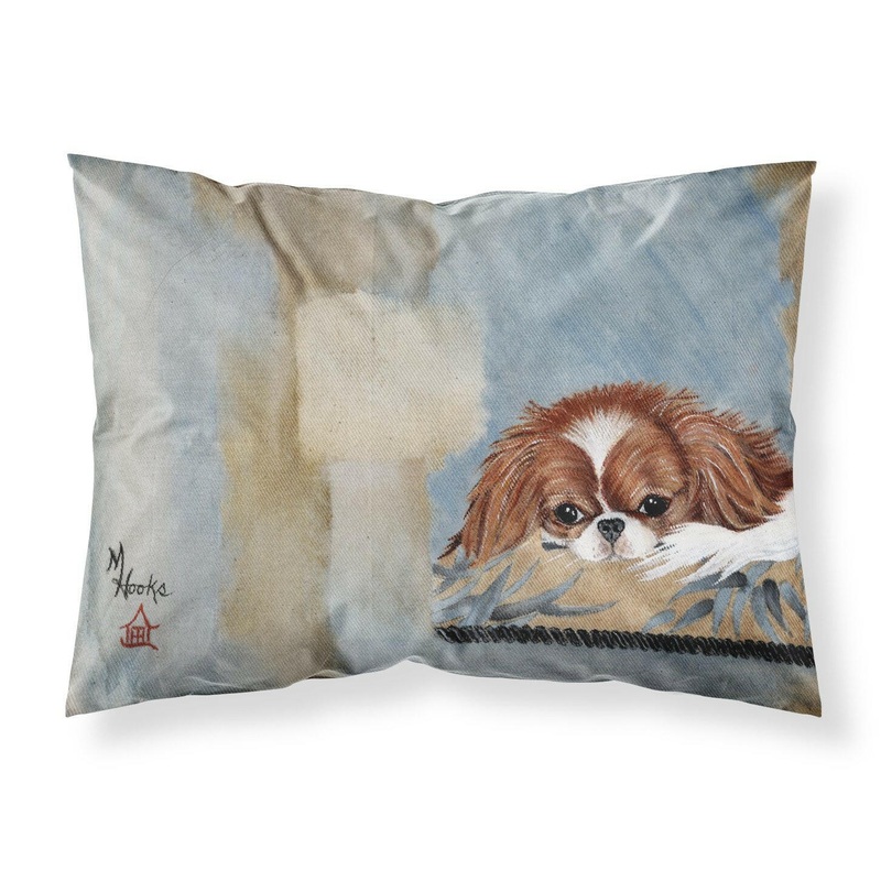 Japanese Chin Resting Fabric Standard Pillowcase  Artistic Decorative Front, White Back MH1010PILLOWCASE