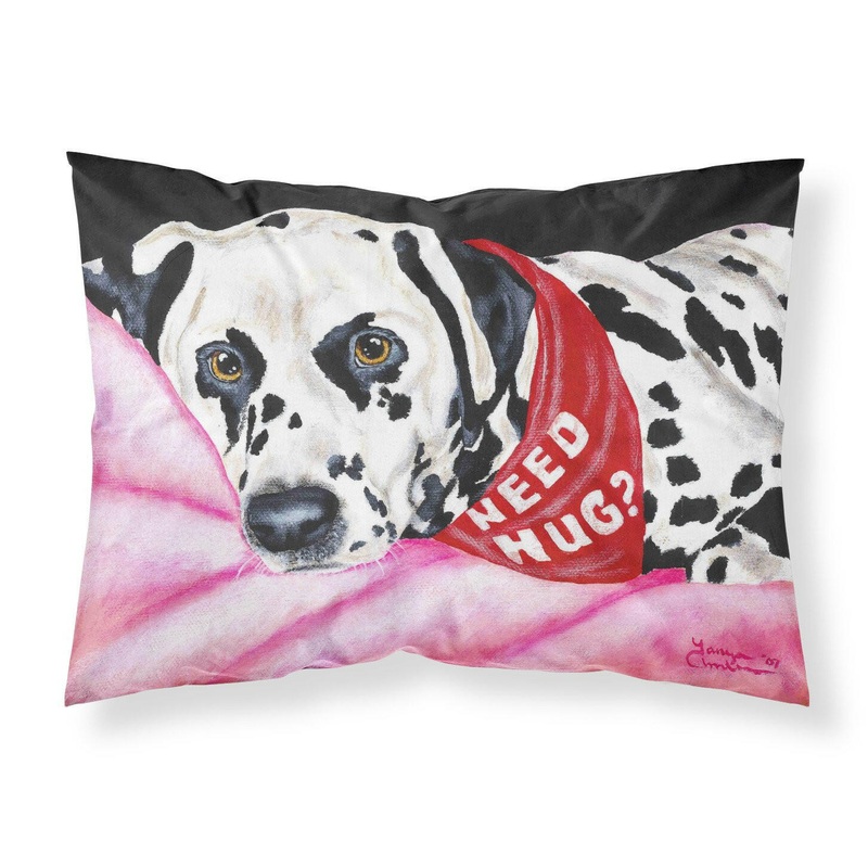 Need a Hug Dalmatian Fabric Standard Pillowcase  Artistic Decorative Front, White Back AMB1148PILLOWCASE