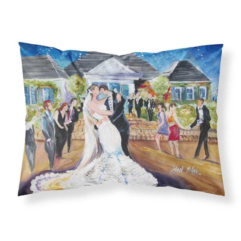 Our Wedding Day Fabric Standard Pillowcase  Artistic Decorative Front, White Back JMK1127PILLOWCASE