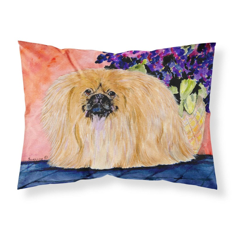 Pekingese Standard Pillowcases  Artistic Decorative Front, Crisp White Back