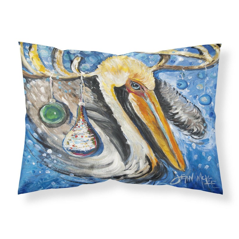 Pelican Dressed as a Reindeer Fabric Standard Pillowcase  Artistic Decorative Front, White Back JMK1020PILLOWCASE