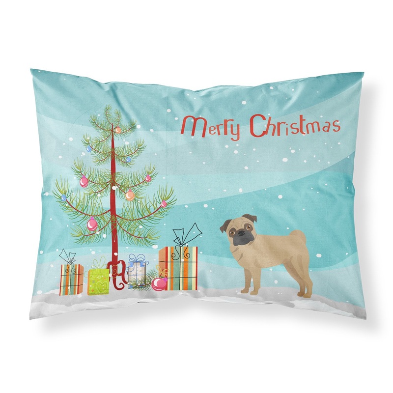 Pug Christmas Tree  Standard Pillowcase  Artistic Decorative Front, White Back CK3481PILLOWCASE