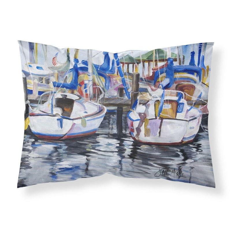 Sailboats Fabric Standard Pillowcase  Artistic Decorative Front, White Back JMK1054PILLOWCASE