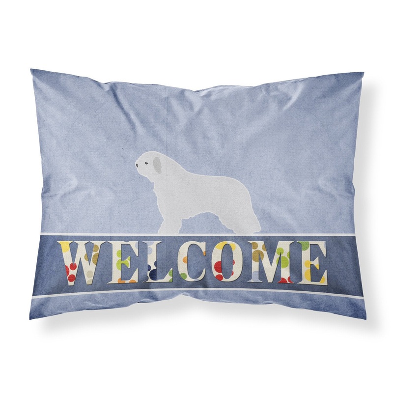 Spanish Water Dog Welcome Fabric Standard Pillowcase  Artistic Decorative Front, White Back BB5519PILLOWCASE