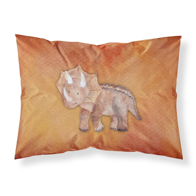 Triceratops Watercolor Fabric Standard Pillowcase  Artistic Decorative Front, White Back BB7403PILLOWCASE