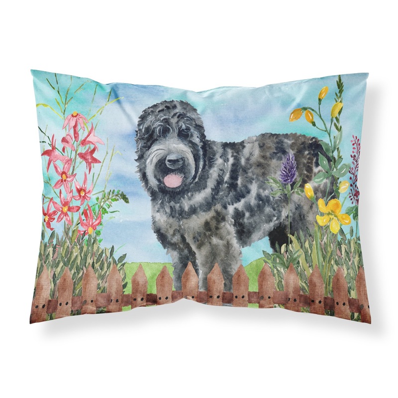 Black Russian Terrier Spring  Standard Pillowcase  Artistic Decorative Front, White Back CK1239PILLOWCASE