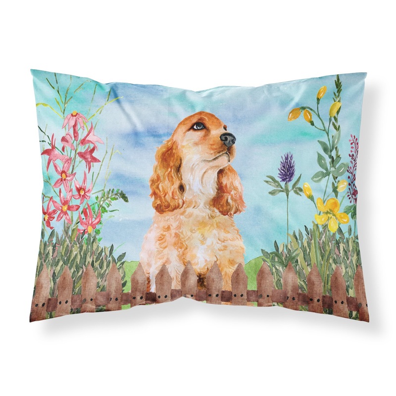 Cocker Spaniel Spring  Standard Pillowcase  Artistic Decorative Front, White Back CK1268PILLOWCASE