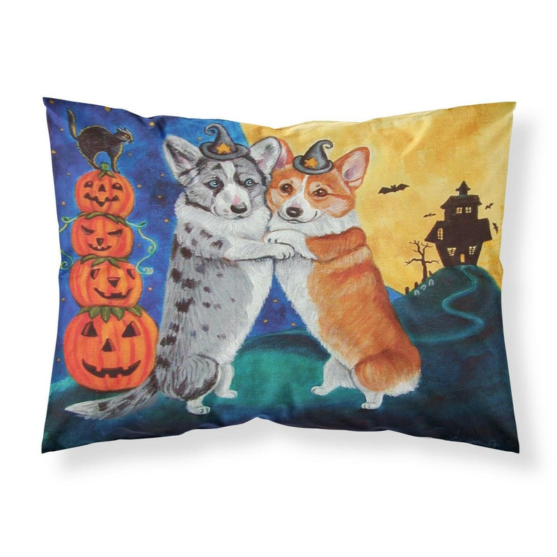 Corgi Halloween Scare Fabric Standard Pillowcase  Artistic Decorative Front, White Back 7413PILLOWCASE