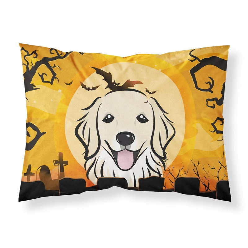 Halloween Golden Retriever Fabric Standard Pillowcase  Artistic Decorative Front, White Back BB1763PILLOWCASE