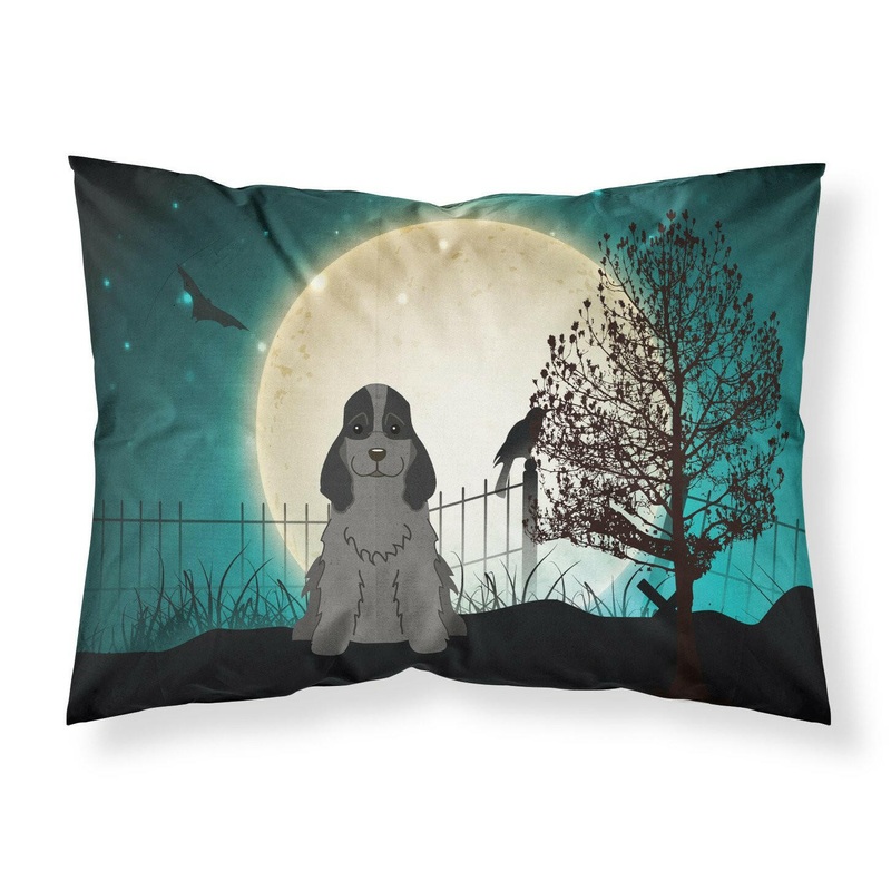 Halloween Scary Cocker Spaniel Black Fabric Standard Pillowcase  Artistic Decorative Front, White Back BB2282PILLOWCASE