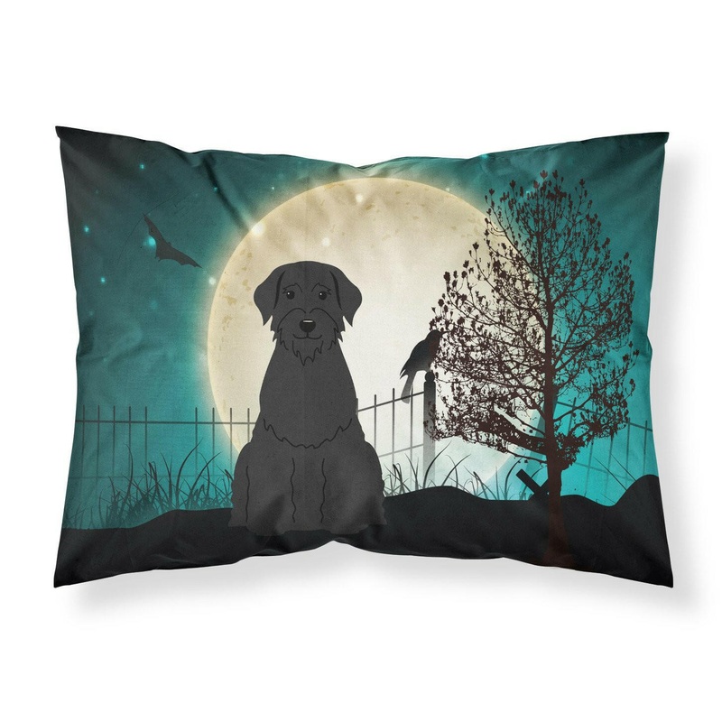 Halloween Scary Giant Schnauzer Fabric Standard Pillowcase  Artistic Decorative Front, White Back BB2256PILLOWCASE