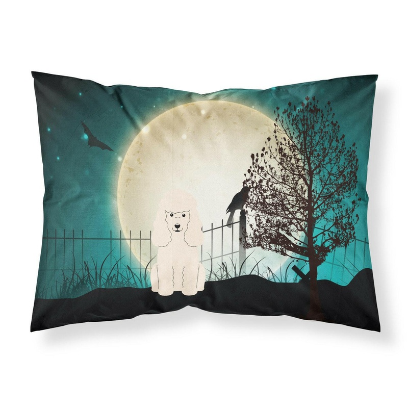 Halloween Scary Poodle White Fabric Standard Pillowcase  Artistic Decorative Front, White Back BB2260PILLOWCASE