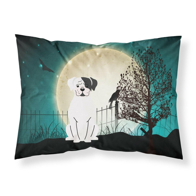 Halloween Scary White Boxer Cooper Fabric Standard Pillowcase  Artistic Decorative Front, White Back BB2304PILLOWCASE