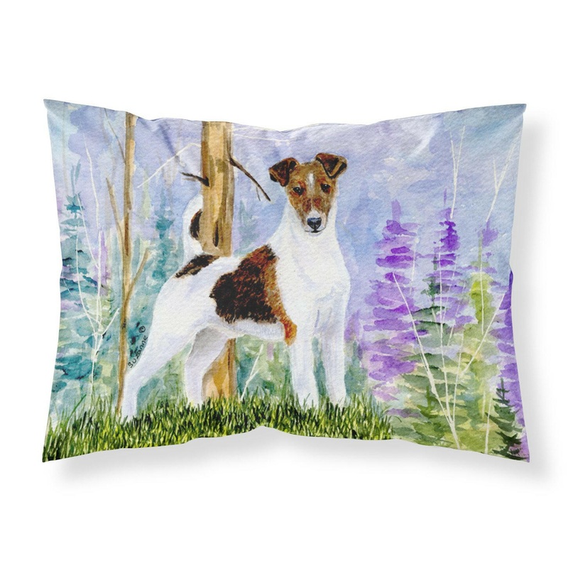 Jack Russell Terrier Standard Pillowcases  Artistic Decorative Front, Crisp White Back