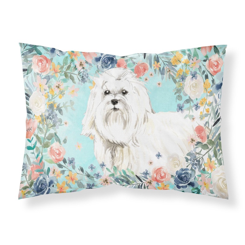 Maltese  Standard Pillowcase  Artistic Decorative Front, White Back CK3418PILLOWCASE