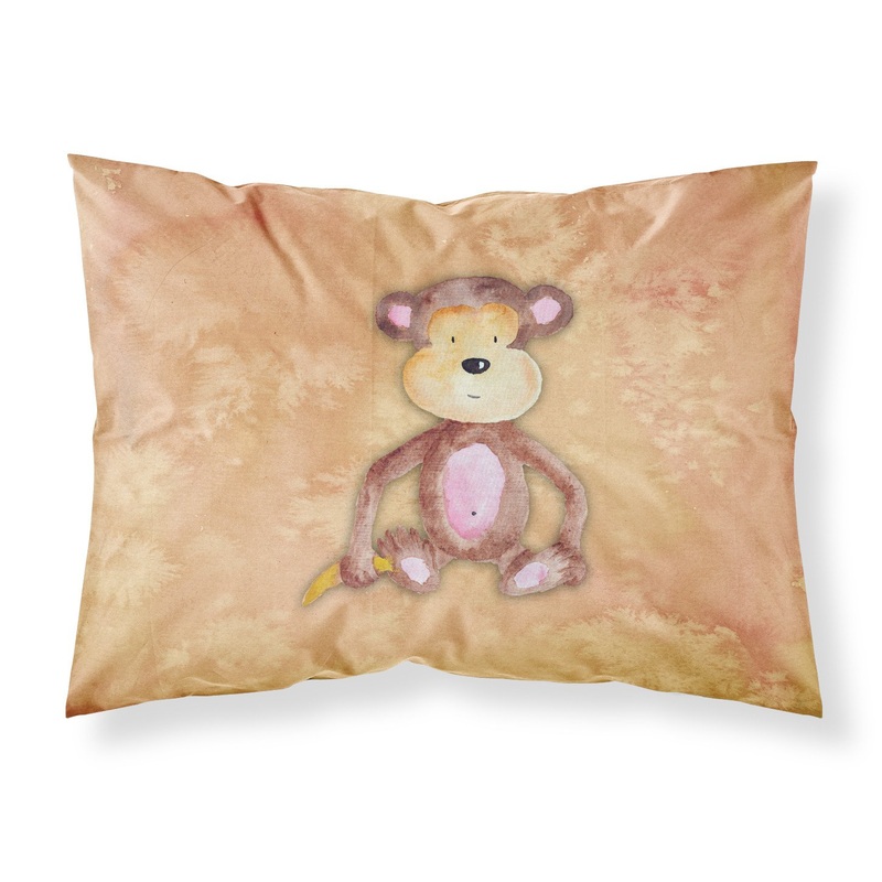 Monkey Watercolor Fabric Standard Pillowcase  Artistic Decorative Front, White Back BB7380PILLOWCASE