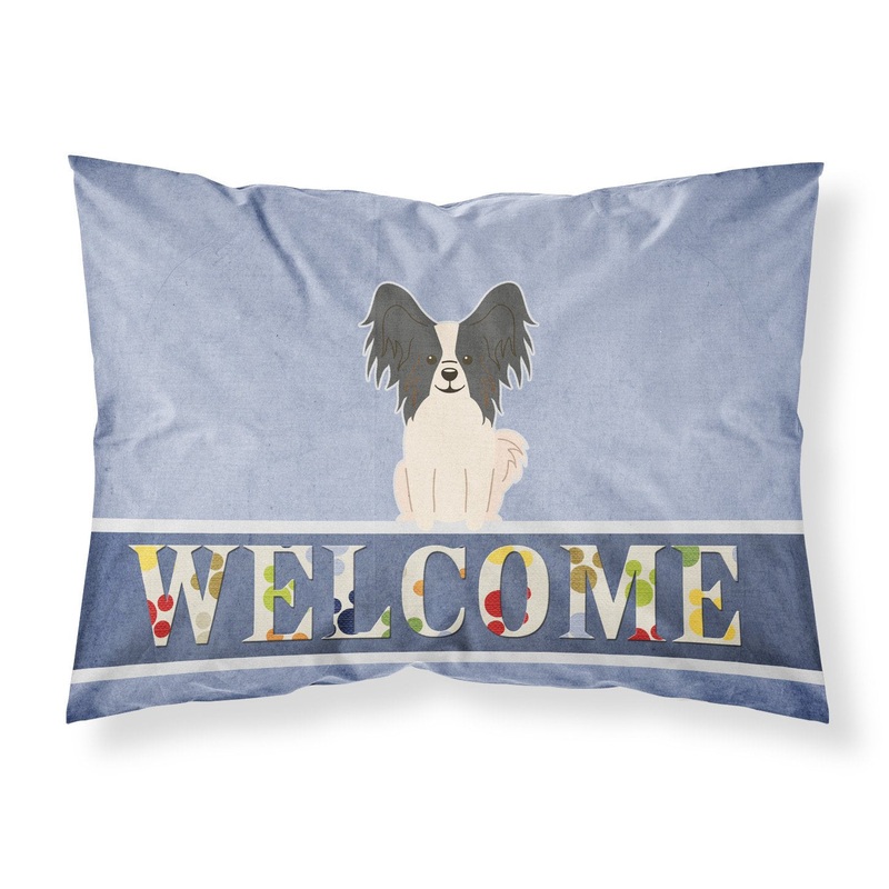 Papillon Black White Welcome Fabric Standard Pillowcase  Artistic Decorative Front, White Back BB5657PILLOWCASE