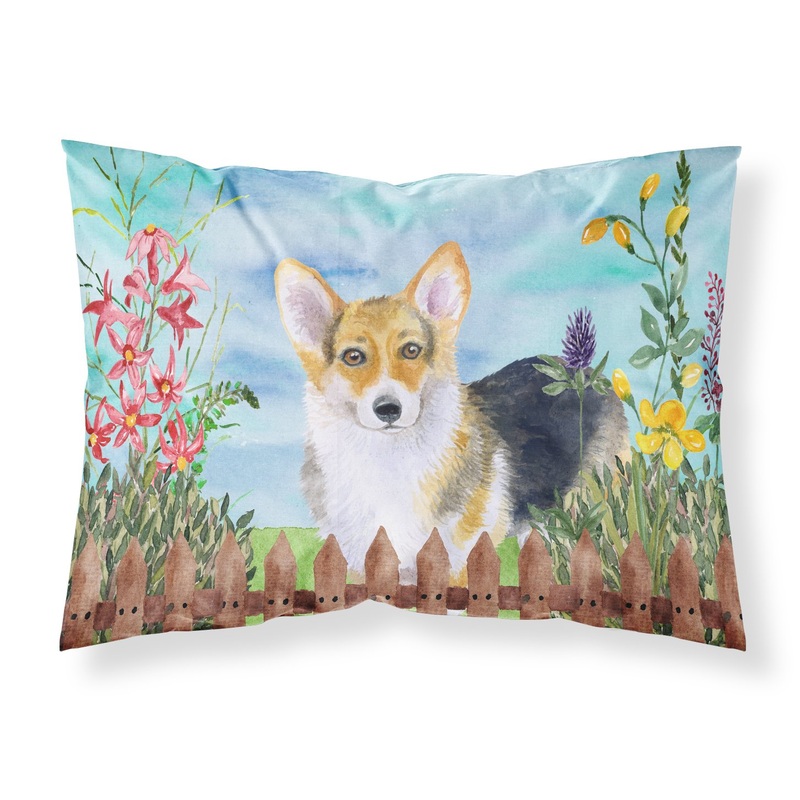 Pembroke Corgi Spring  Standard Pillowcase  Artistic Decorative Front, White Back CK1204PILLOWCASE