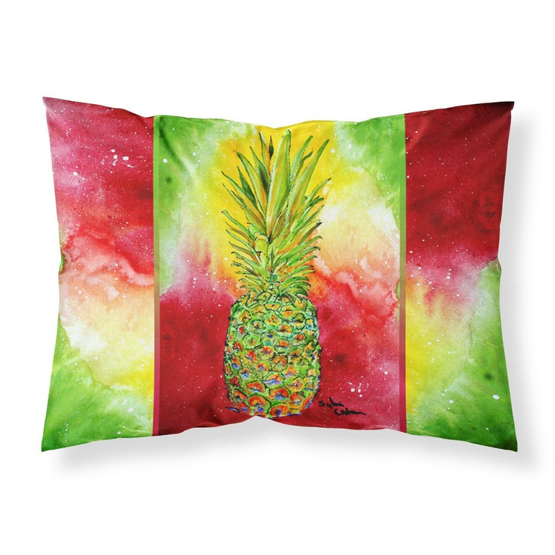 Pineapple Standard Pillowcases  Artistic Decorative Front, Crisp White Back