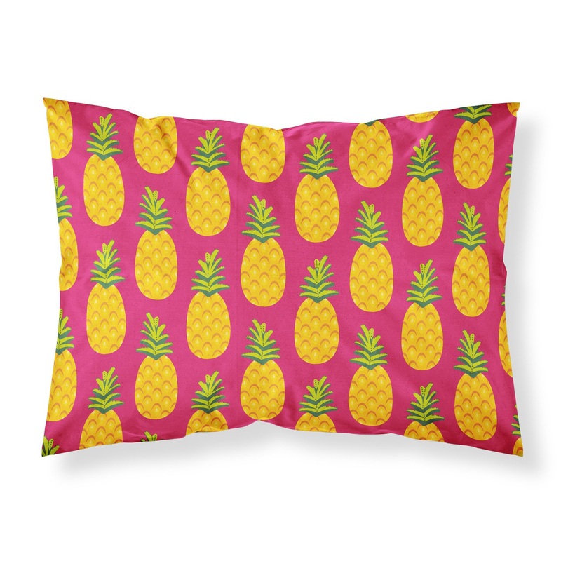 Pineapples on Pink Fabric Standard Pillowcase  Artistic Decorative Front, White Back BB5136PILLOWCASE