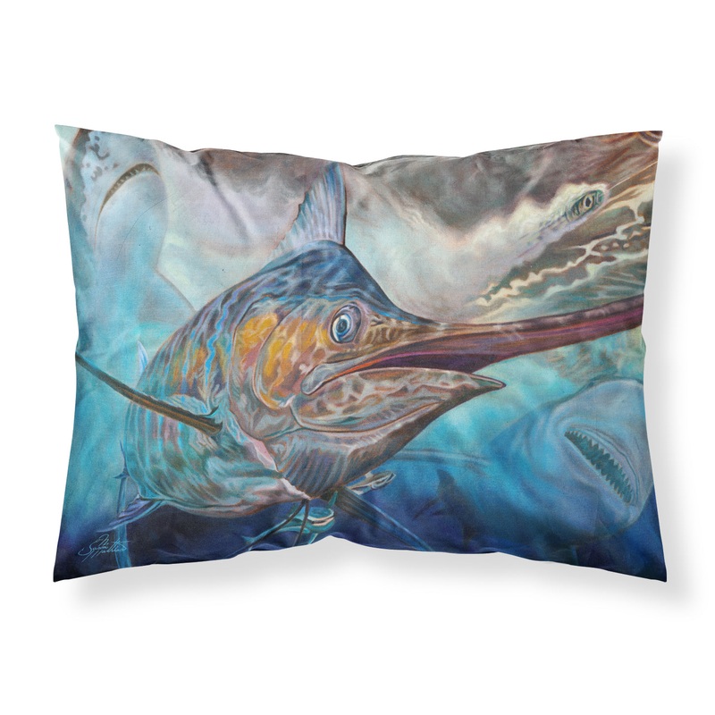 Running The Guantlet Blue Marlin  Standard Pillowcase  Artistic Decorative Front, White Back JMA2000PILLOWCASE