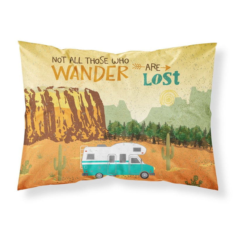 RV Camper Camping Wander Fabric Standard Pillowcase  Artistic Decorative Front, White Back VHA3027PILLOWCASE