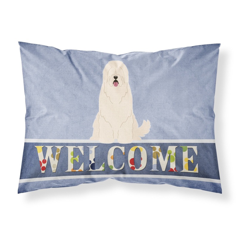 South Russian Sheepdog Welcome Fabric Standard Pillowcase  Artistic Decorative Front, White Back BB5605PILLOWCASE