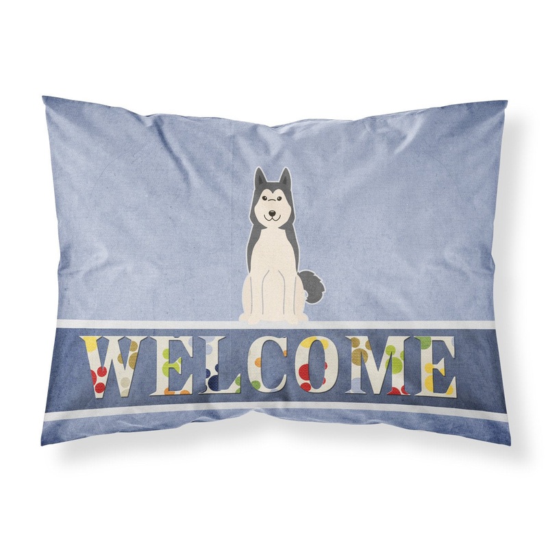 West Siberian Laika Spitz Welcome Fabric Standard Pillowcase  Artistic Decorative Front, White Back BB5606PILLOWCASE