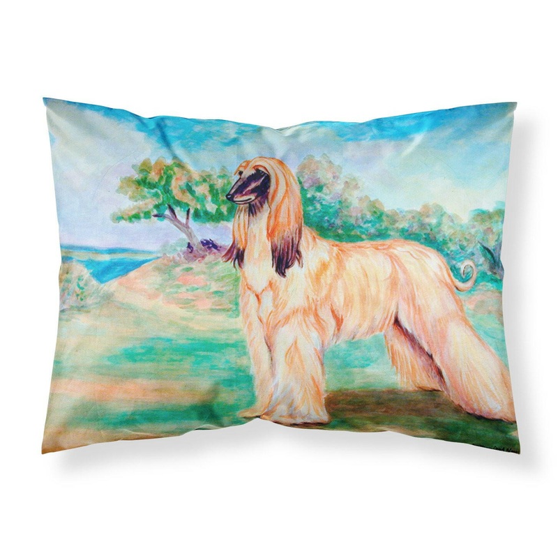 Afghan Hound Standard Pillowcases  Artistic Decorative Front, Crisp White Back