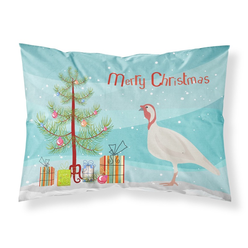 Beltsville Small White Turkey Hen Christmas Fabric Standard Pillowcase  Artistic Decorative Front, White Back BB9356PILLOWCASE